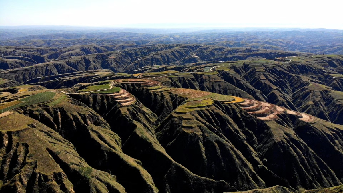 黄土高原丘陵地区之虎斑地貌供您欣赏
