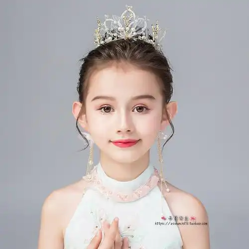 皇冠头饰公主超仙儿童森系花环小花童演出生日王冠女孩礼服发饰品