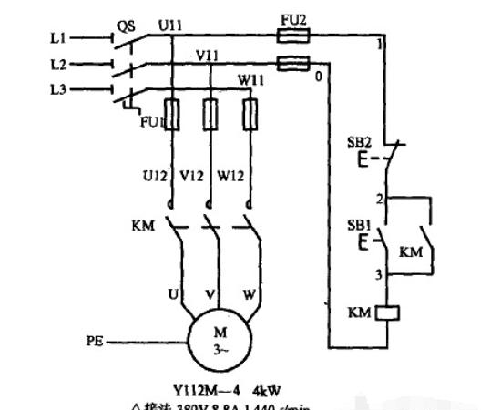 电动机自锁控制电路图(三相异步/自锁正转控制电路图)