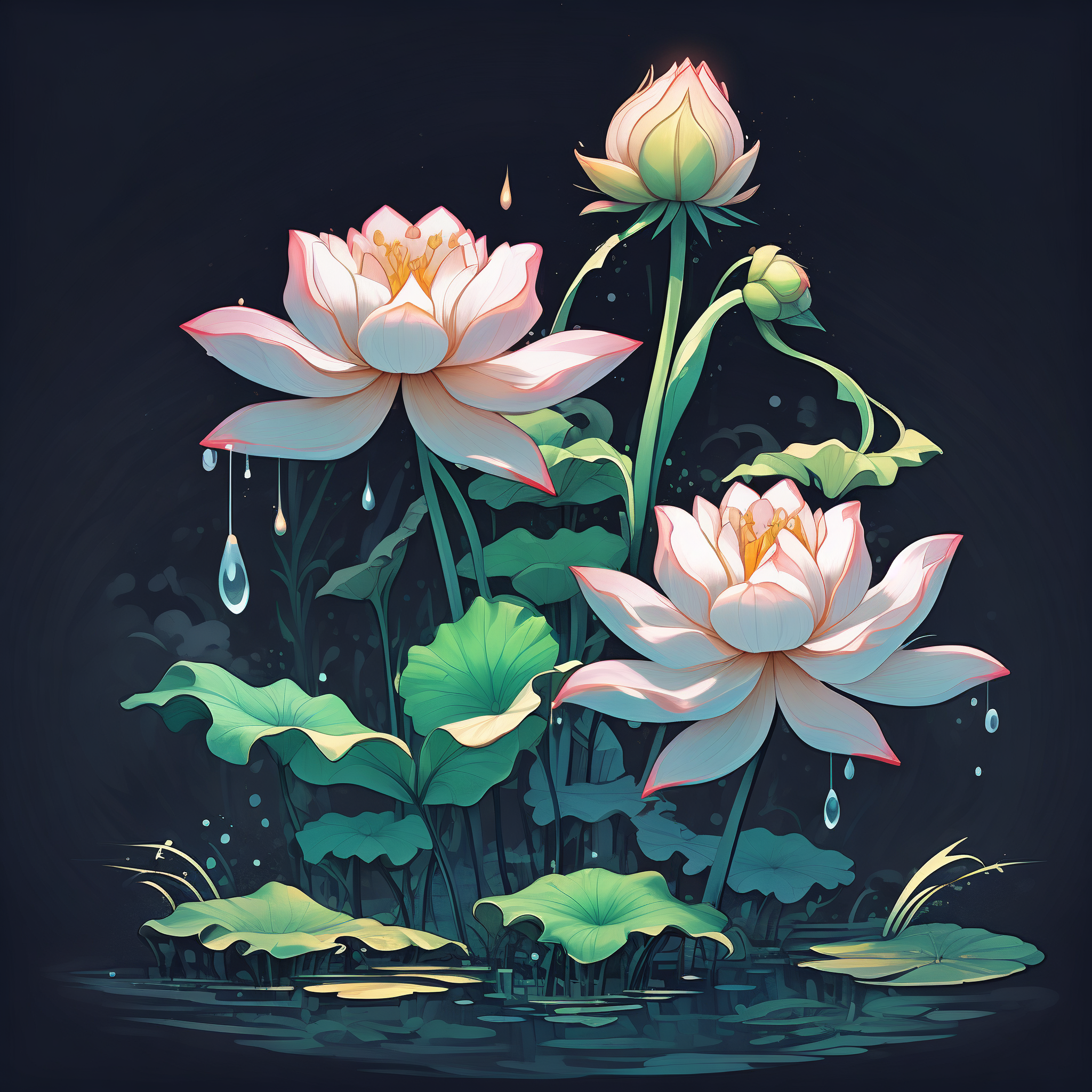 荷花微信头像78清新上线 夏日炎炎,换上一款清新的荷花微信头像吧!