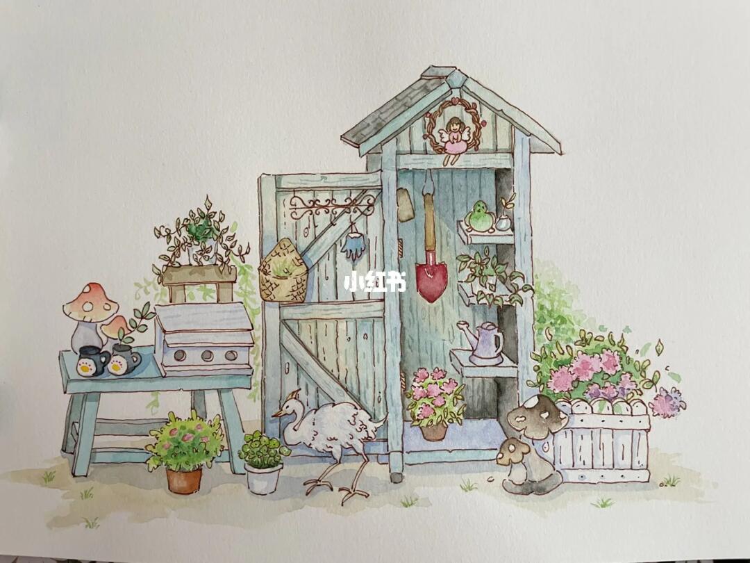 了确实混色不容易脏开心#寻找小红书绘画大神  #自学水彩  #手绘临摹