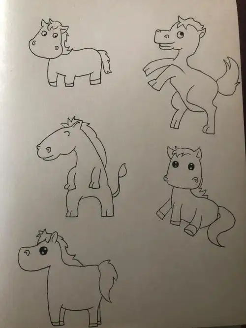 简笔画37动物篇马