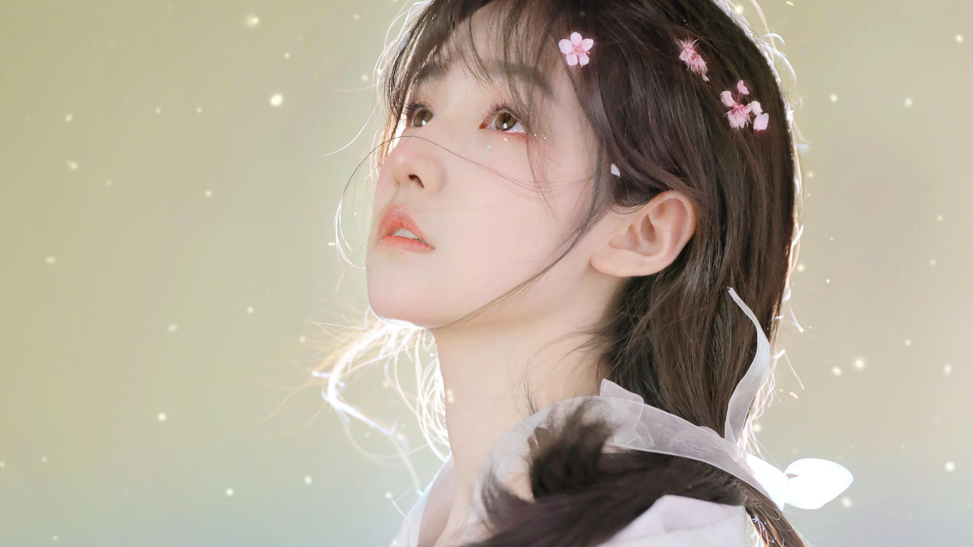 萌哒哒的仙气少女图片-美女壁纸 - 壁纸家