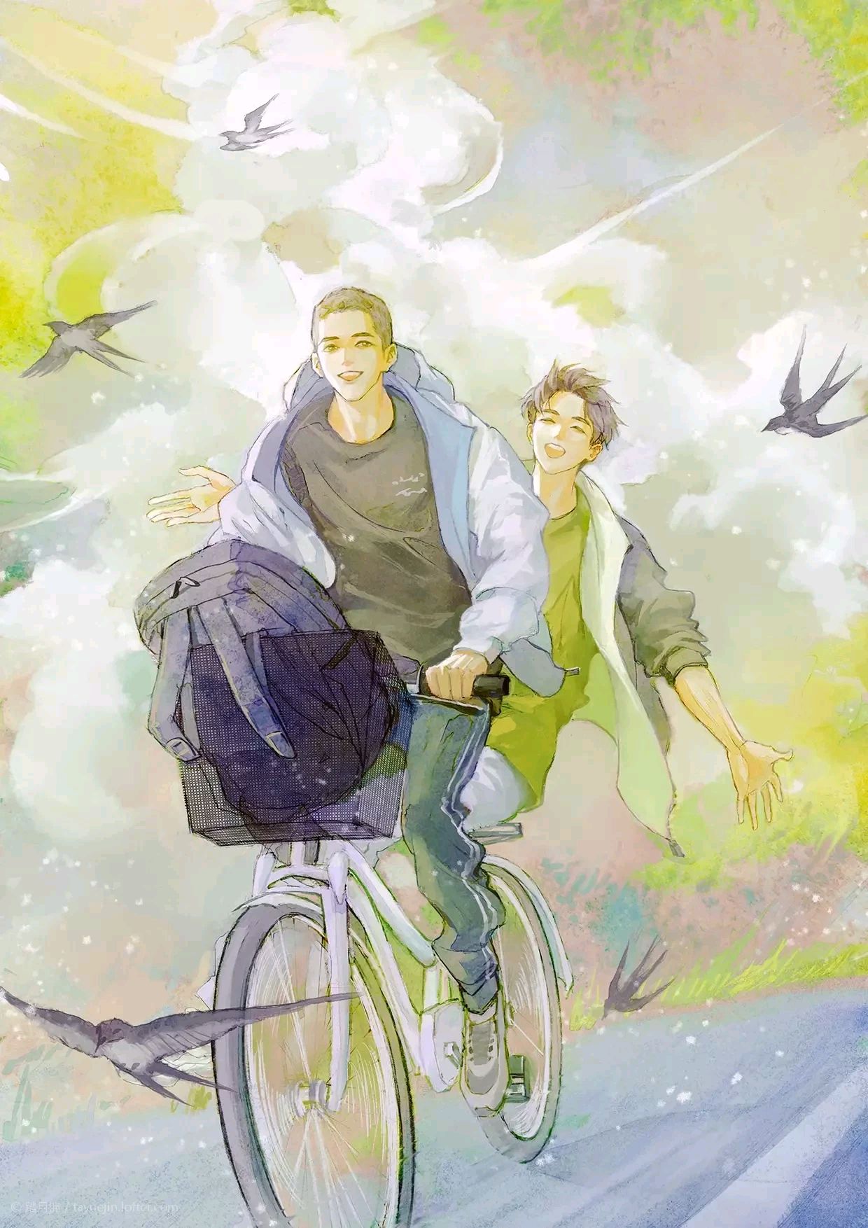 是青春被描绘出来的模样~  #撒野# #撒野顾飞蒋丞#   画师lof:踏月锦