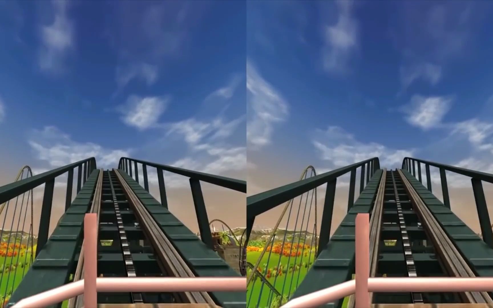 sbs(side by side)左右格式 蓝光高清3d立体测试片 之 vr 过山车(一)