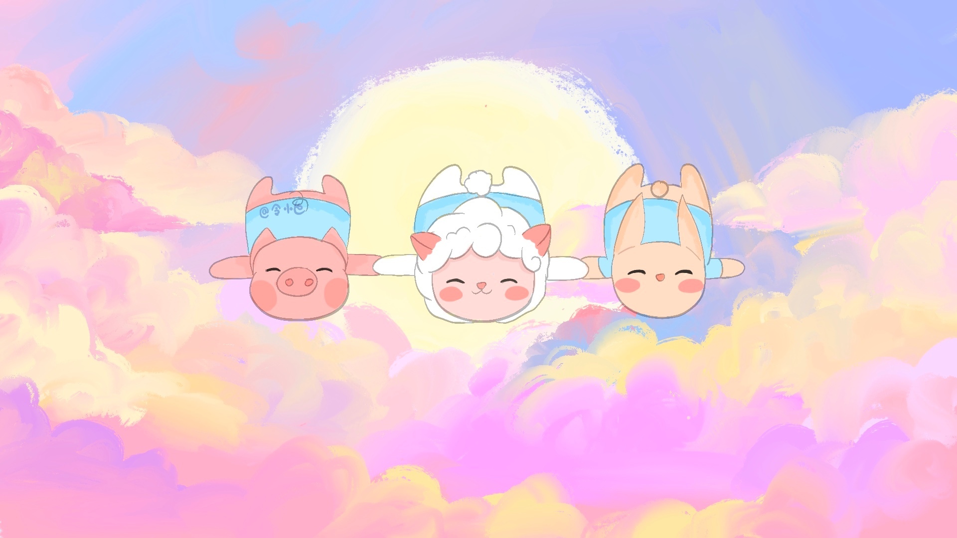 少女心治愈可爱ipad桌面壁纸_卡通动漫_壁纸下载_美桌网