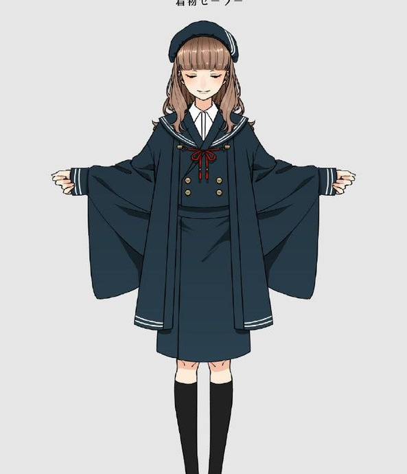 二次元绘画线稿素材:可爱洛丽塔和学园风服饰【二次元服装素材】