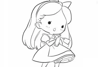 爱丽丝简笔画怎么画