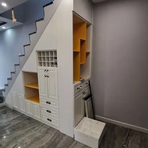 张家界中达装饰公司设计效果图推荐--复试楼梯柜