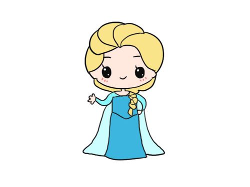 儿童简笔画教程|我心中的艾莎小公主她最美丽你觉得呢艾莎公主简笔画