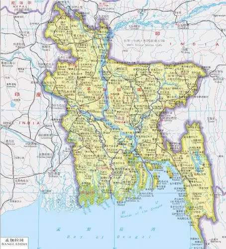 孟加拉地图全图高清版 图片预览