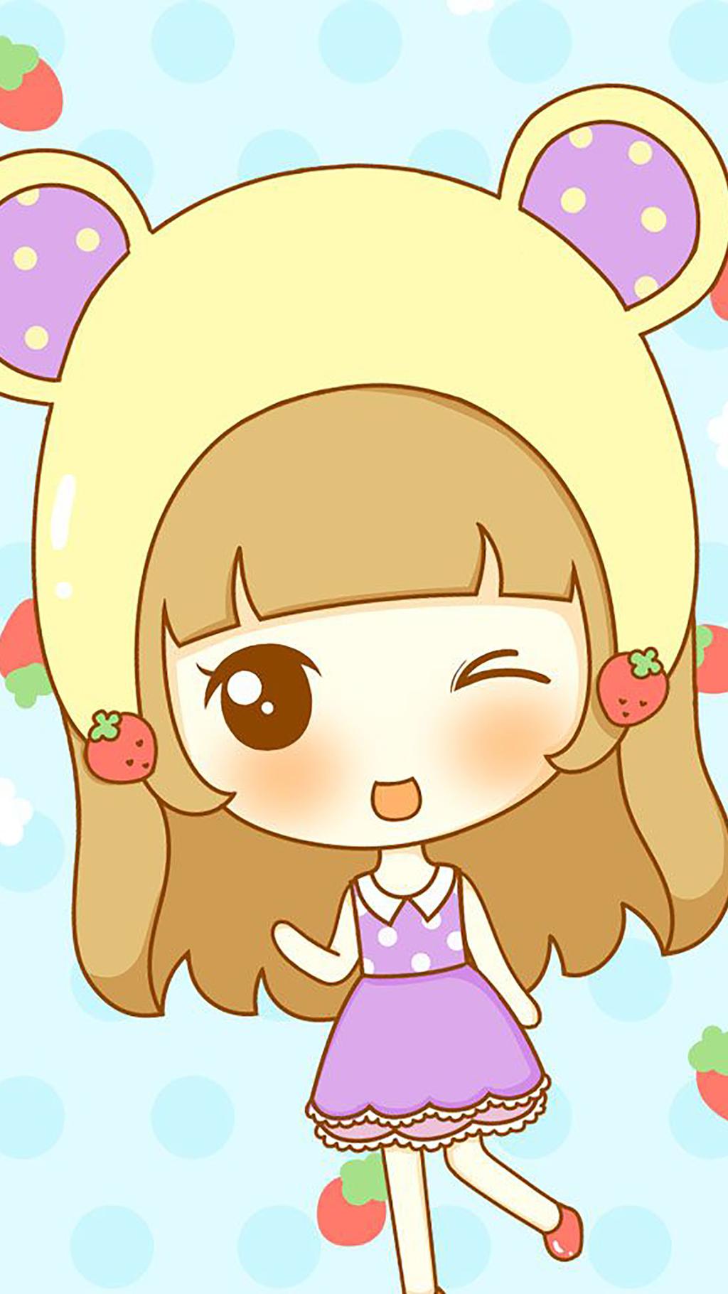 可爱卡通小女生手机壁纸