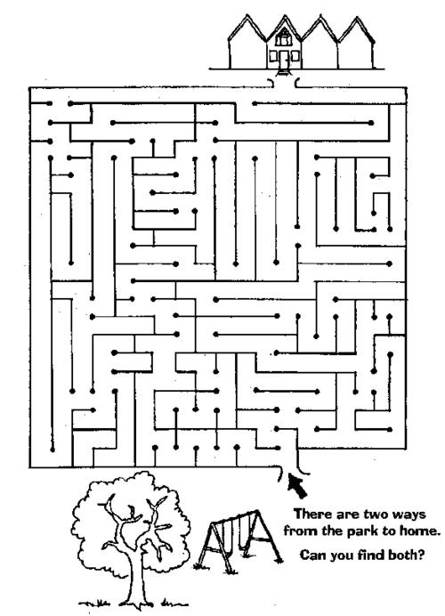 幼儿园迷宫简笔画