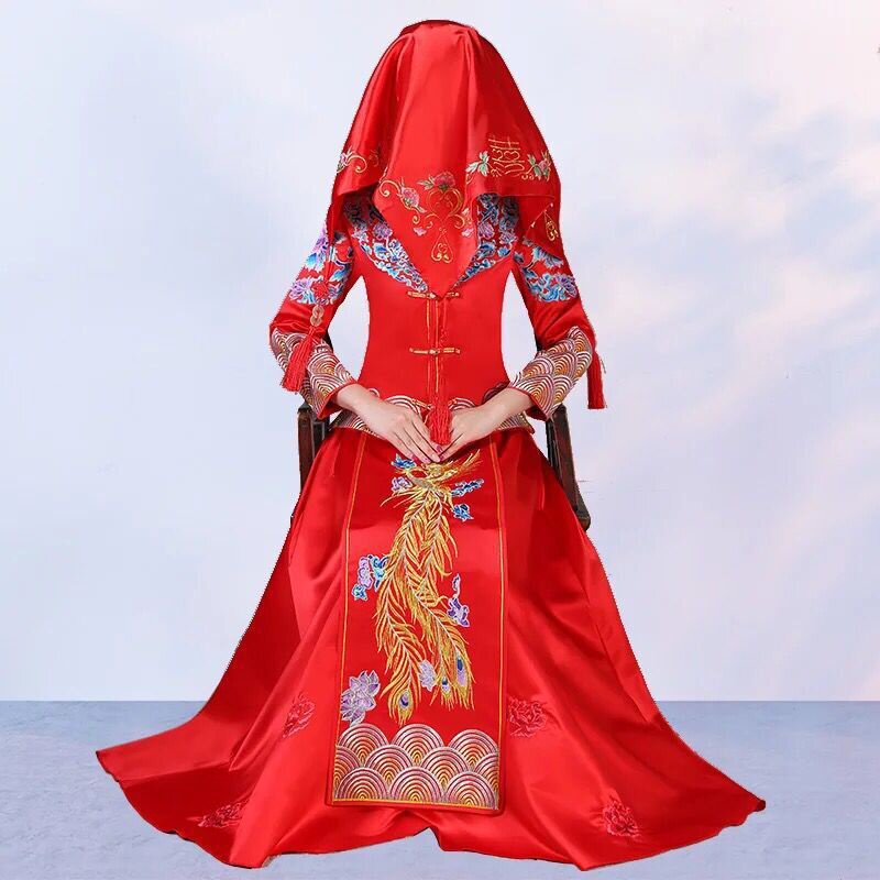 刺绣3岁2020新款蒙婚庆用品均码结婚新娘红盖头喜帕秀禾服包袱皮