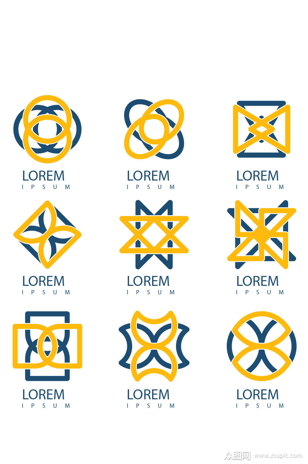 创意花型标志矢量素材