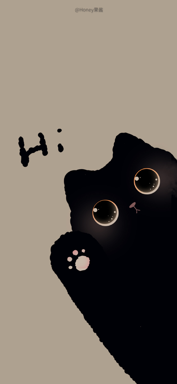 简约黑猫 动态#壁纸##华为主题##手机主题