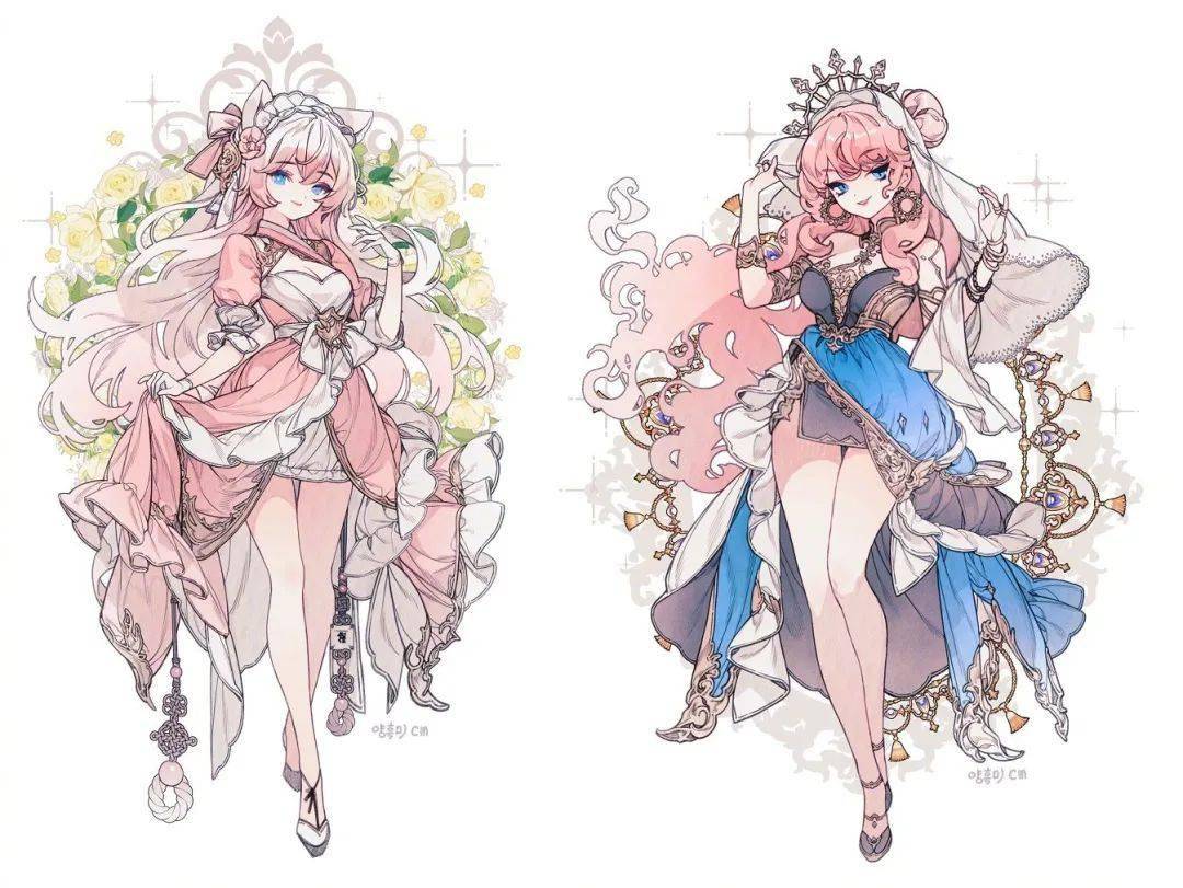 太萝莉了动漫少女华丽礼服服饰设计素材分享