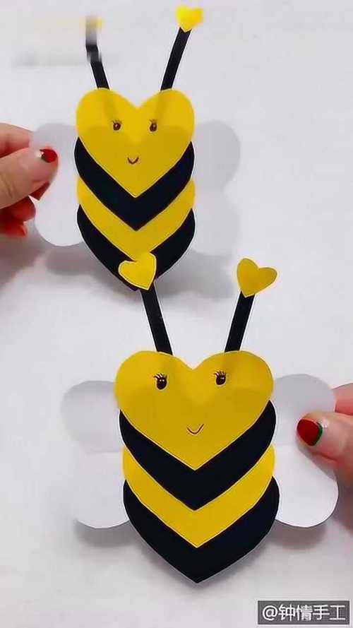 制作步骤图解简单好看儿童手工教程亲子折纸春天里最勤劳的小蜜蜂折法