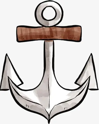 卡通卡通船锚矢量图下载