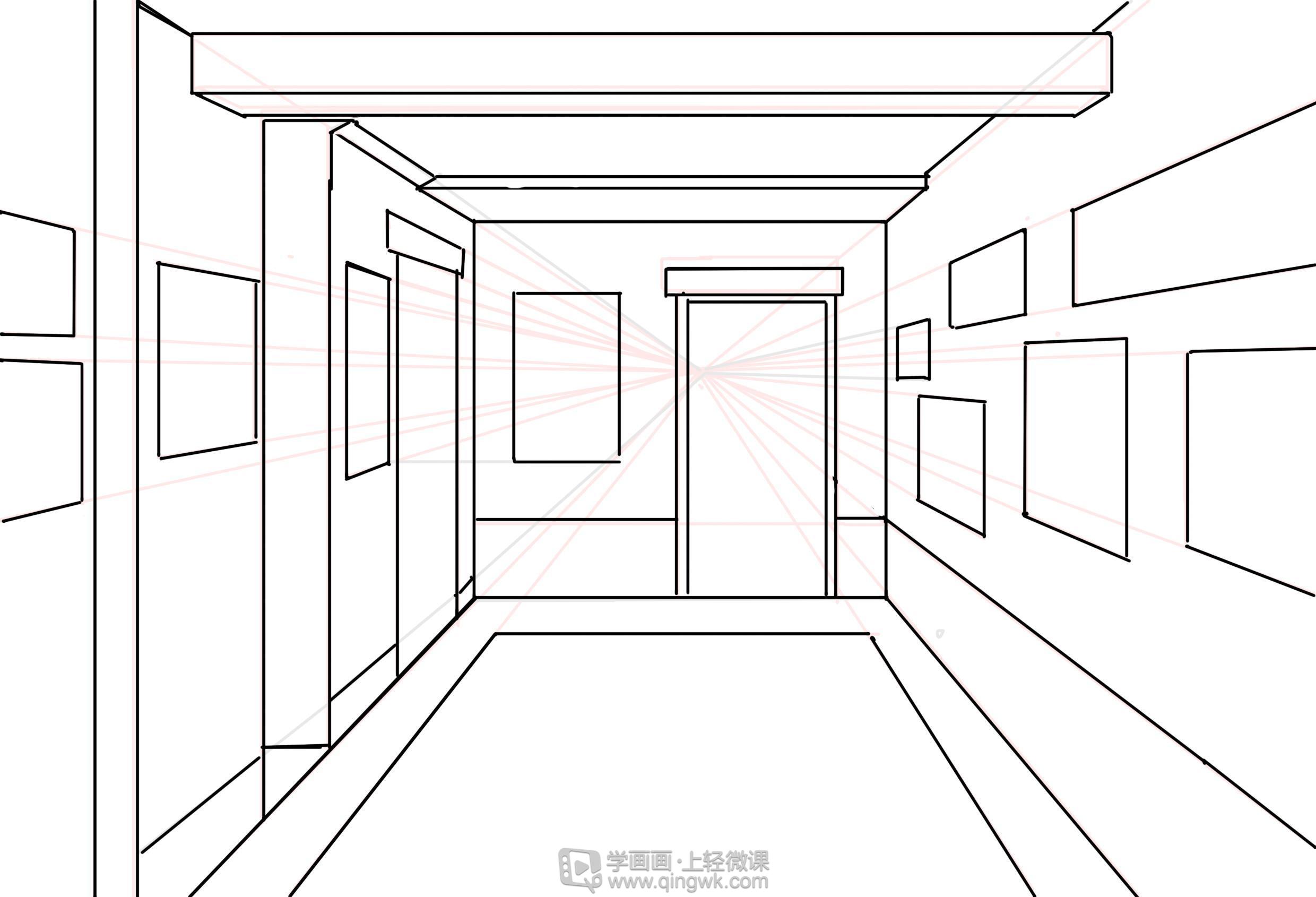 一点透视—绘画基础透视训练