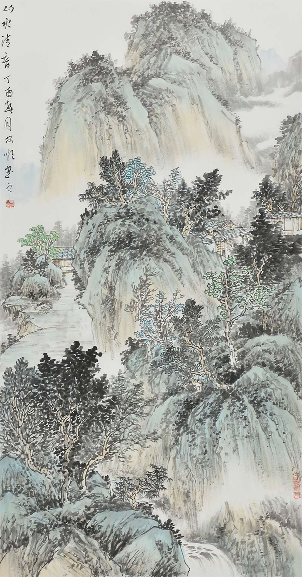 安顺国画山水作品赏析:灵动有韵的笔墨绘自然美景