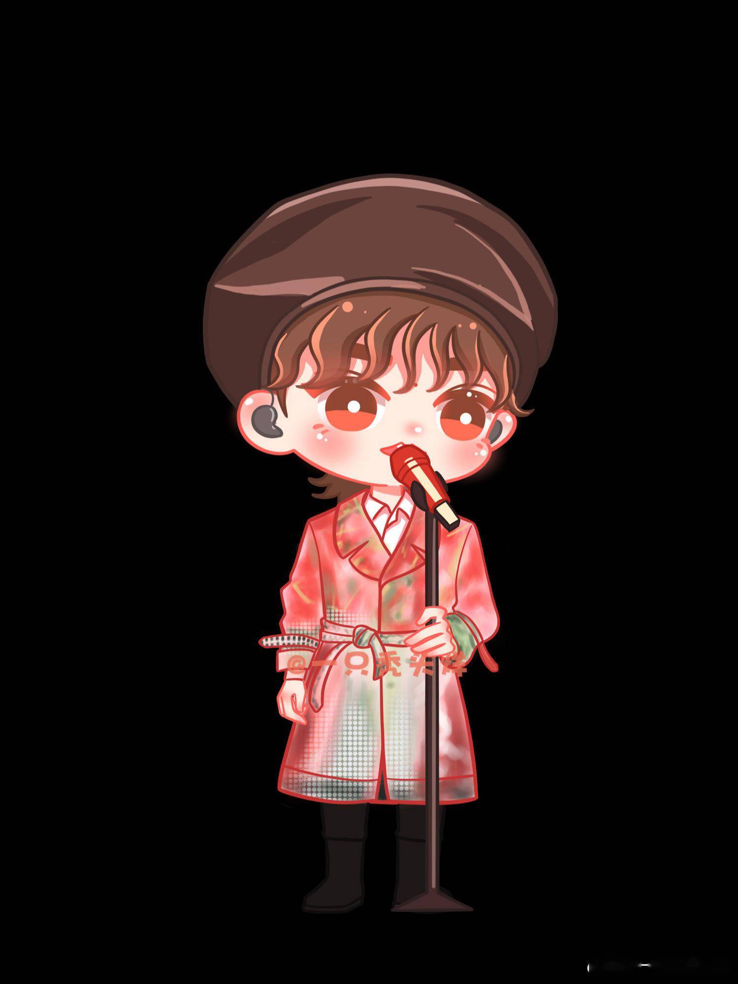 易烊千玺立麦卡通小合集q版可爱带走想rua