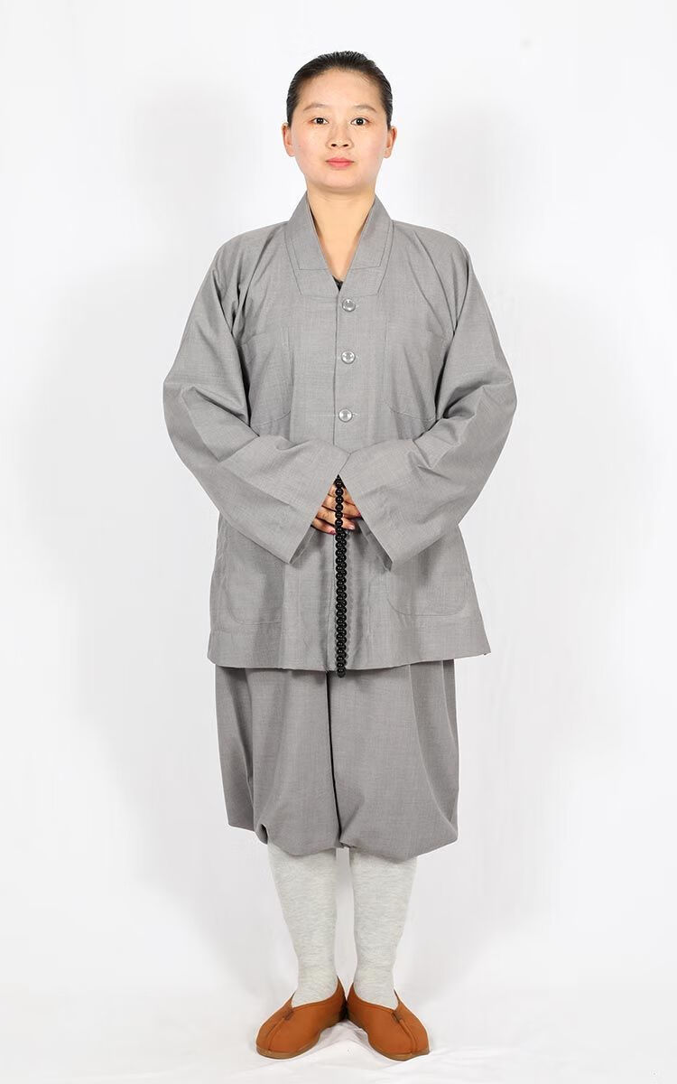 僧衣僧服棉质褂套男天出师父小褂和尚衣光棉黄色四季款2021木兰色四季