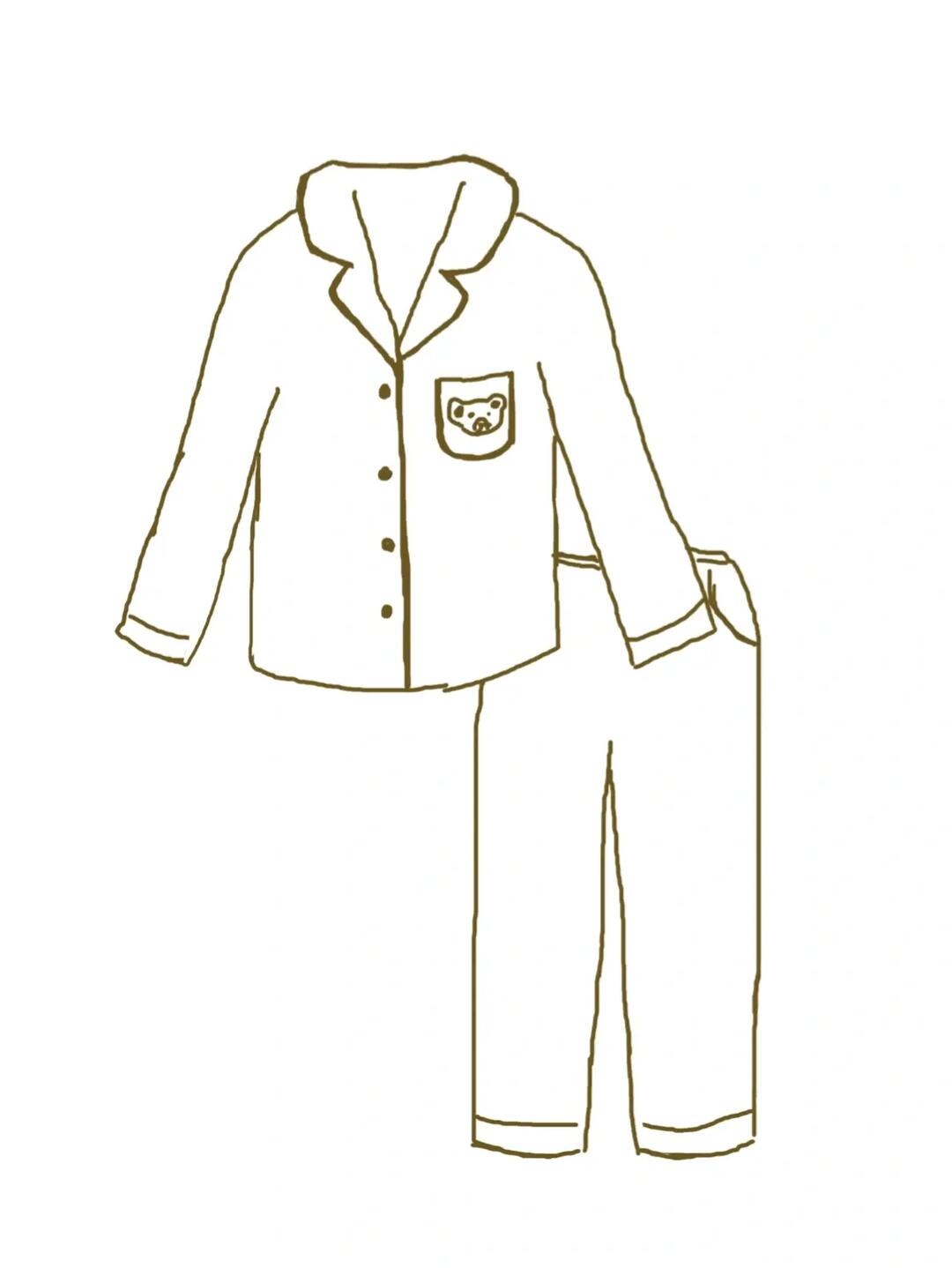 这睡衣被自己画的有点丑萌9898