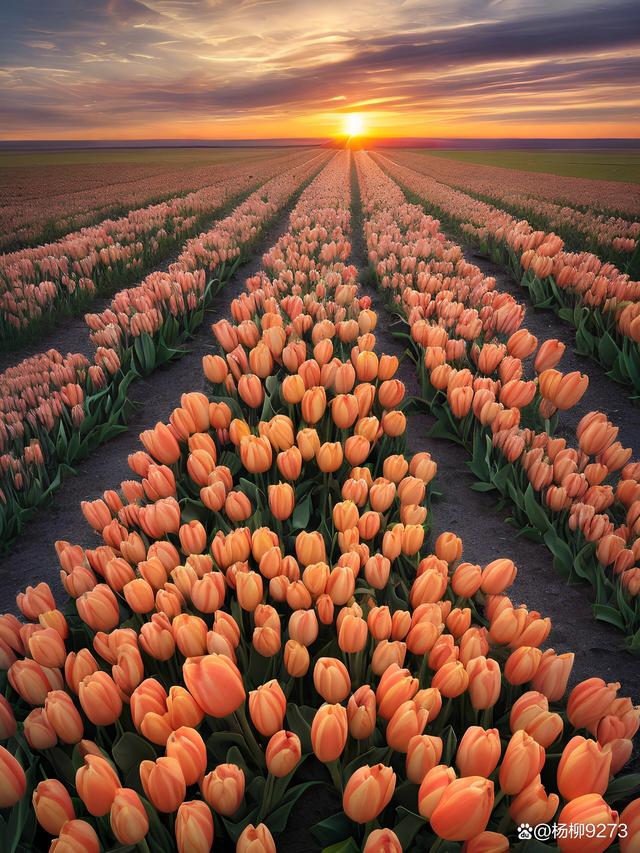 郁金香花海,是一幅美丽的画卷,也是一场色彩斑斓的盛宴.