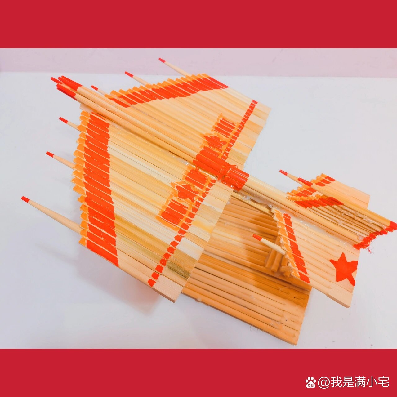 手工自制战斗飞机模型 手工自制战斗飞机模型(筷子版)