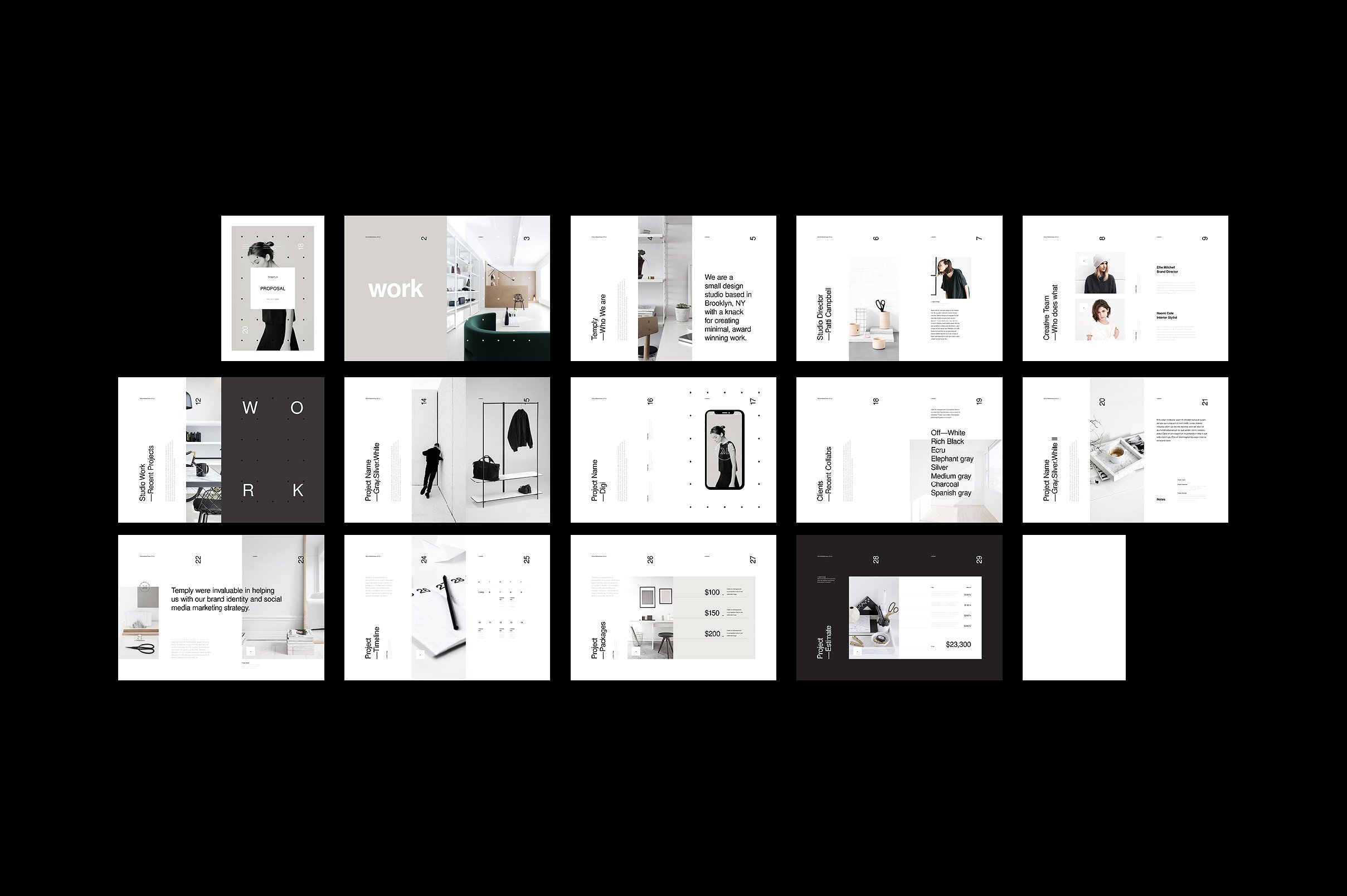 它采用极简美学设计,注重强烈的排版和白色空间.