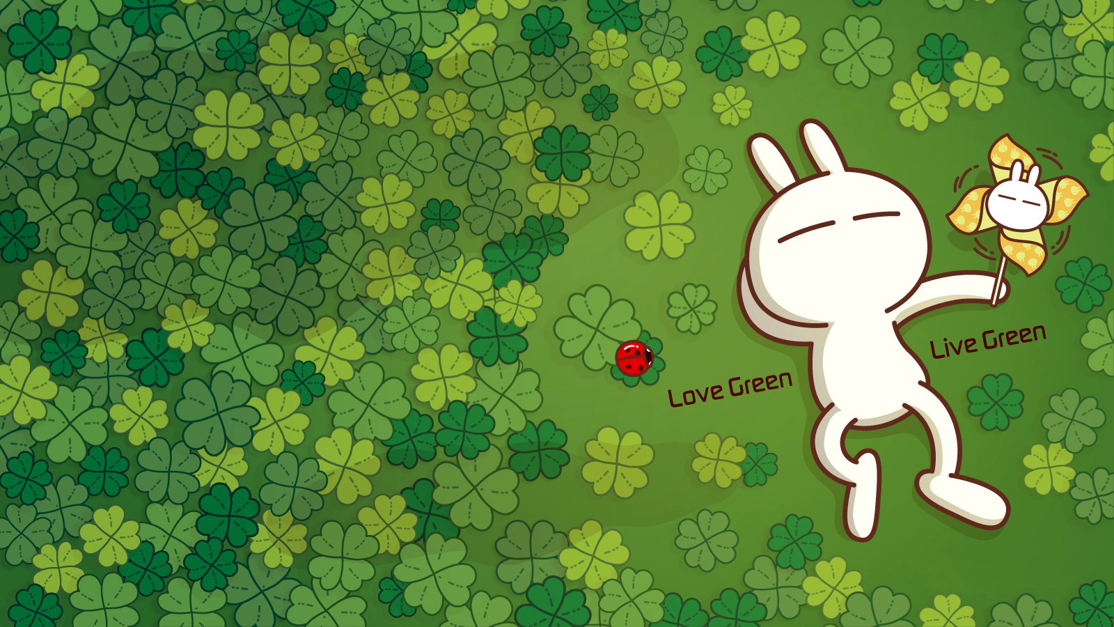 可爱的兔斯基搞笑创意表情桌面壁纸