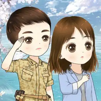 情侣头像_头像男生动漫背影书包_帅气的军人敬礼微信头像_卡通q版气质