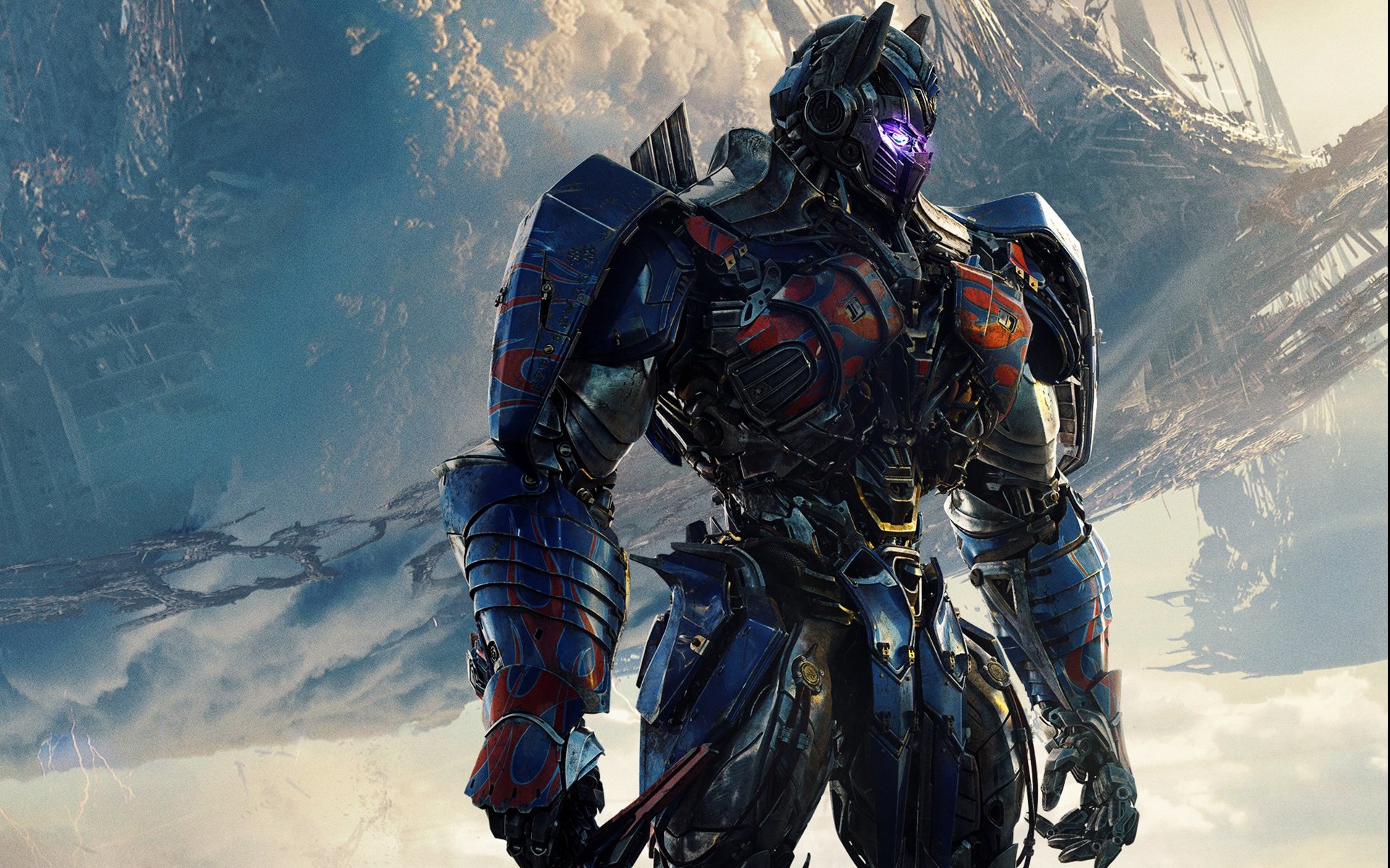 电影《变形金刚5:最后的骑士》酷炫海报高清桌面壁纸