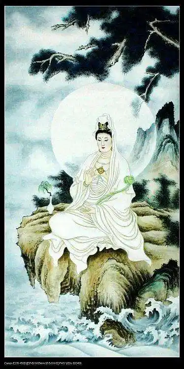 工笔画人物佛像