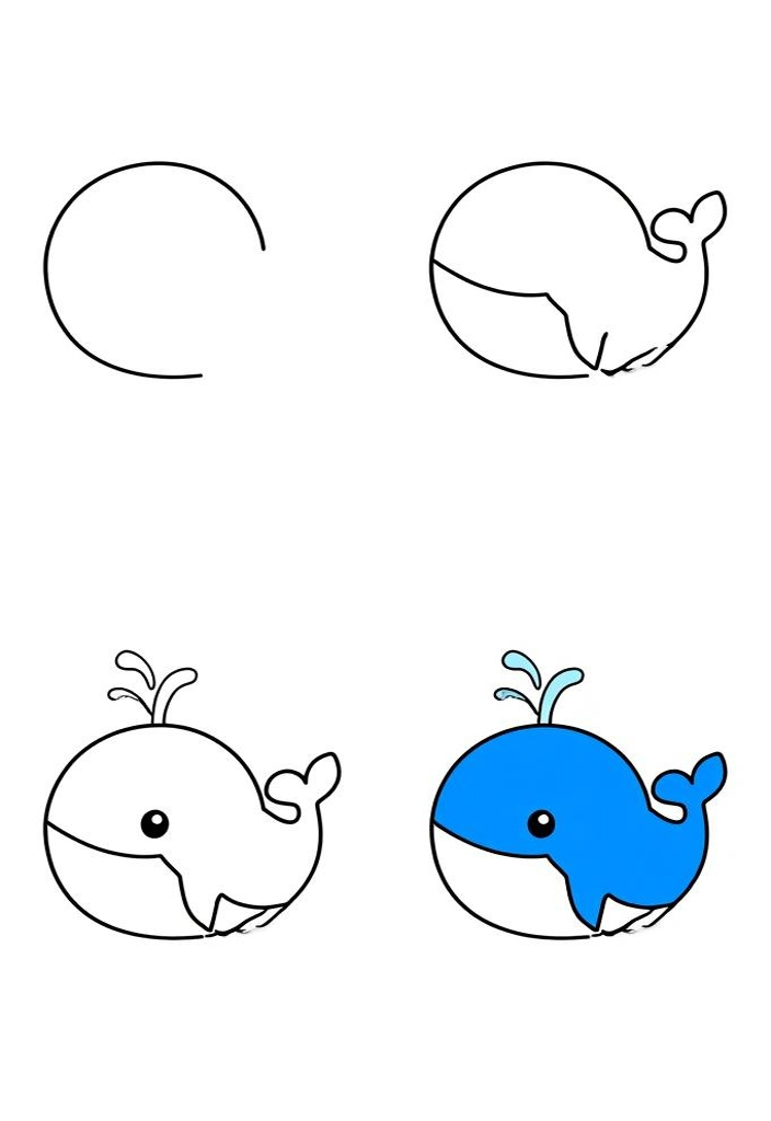 🐳鲸鱼简笔画🎨