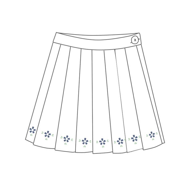 包邮宅漫日软妹小花花藤百褶裙学生jk裙小清新动漫t恤