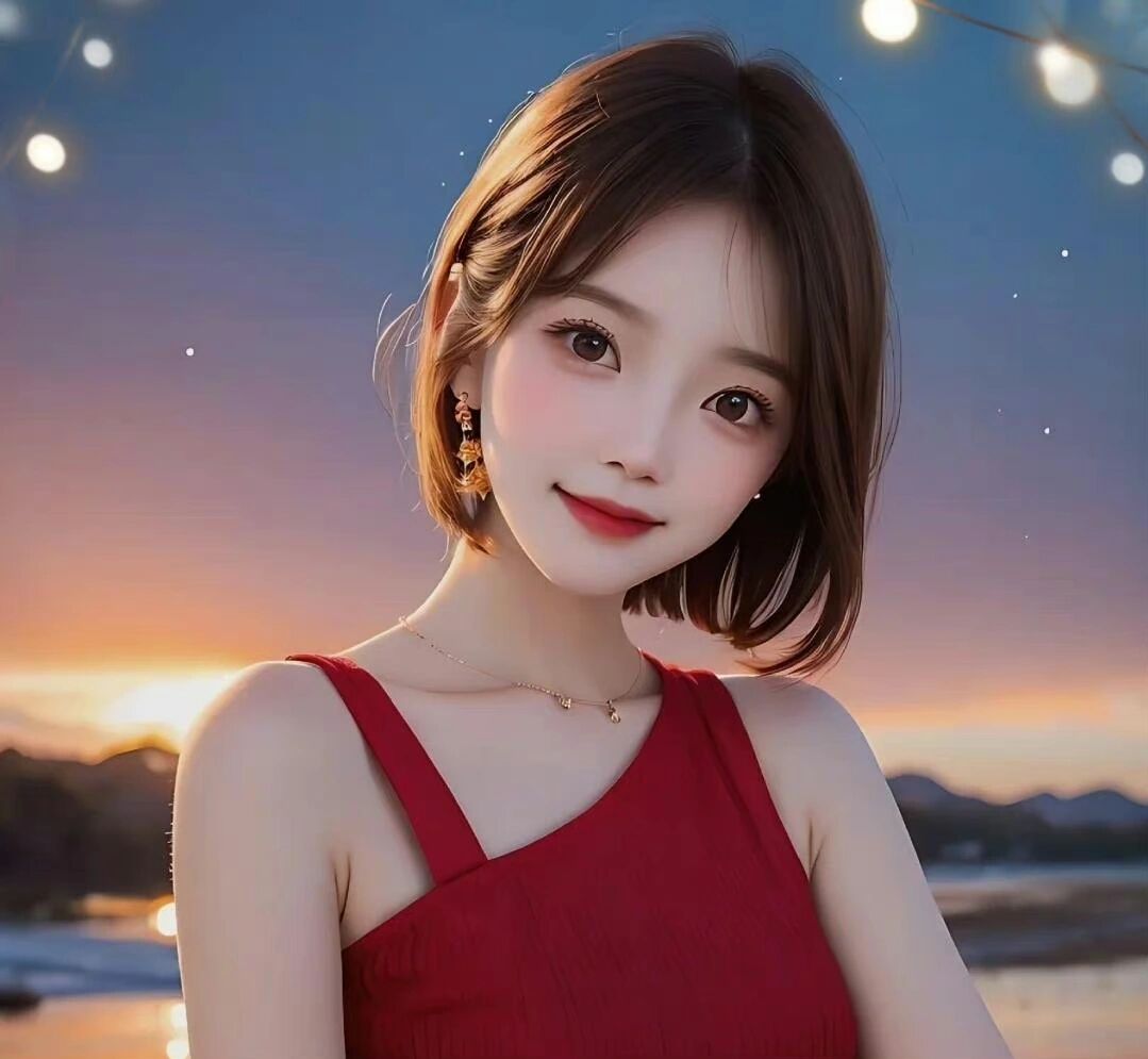 气质短发美女头像 清爽干练