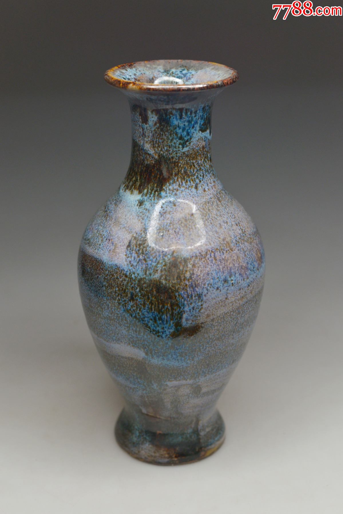 7080年代七八十年代出口创汇厂货石湾窑变花瓶民俗老物件怀旧收藏