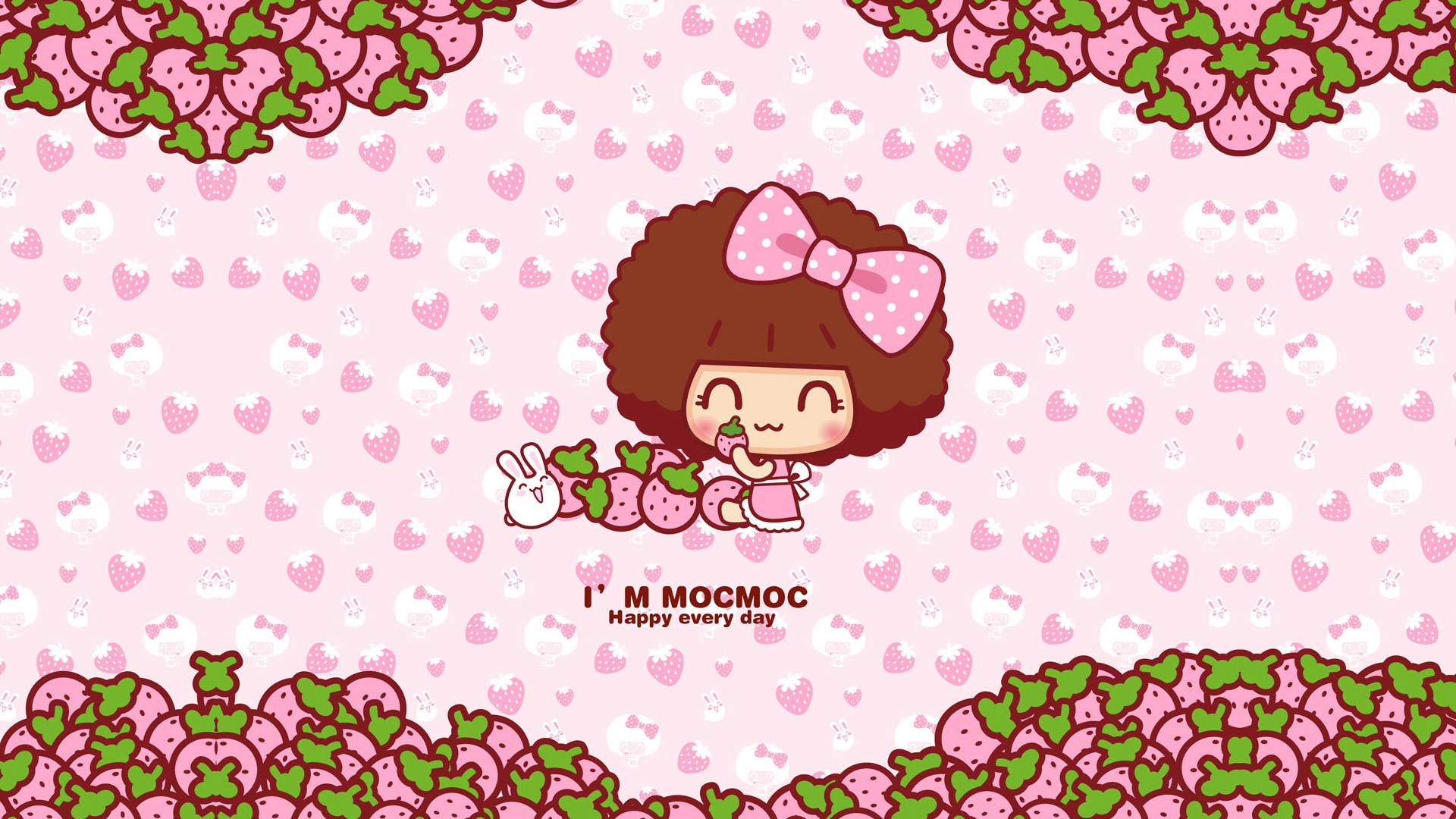 摩丝摩丝粉色系可爱卡通高清图片壁纸