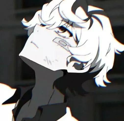丧系男头暗黑系伤感黑白动漫男生头像