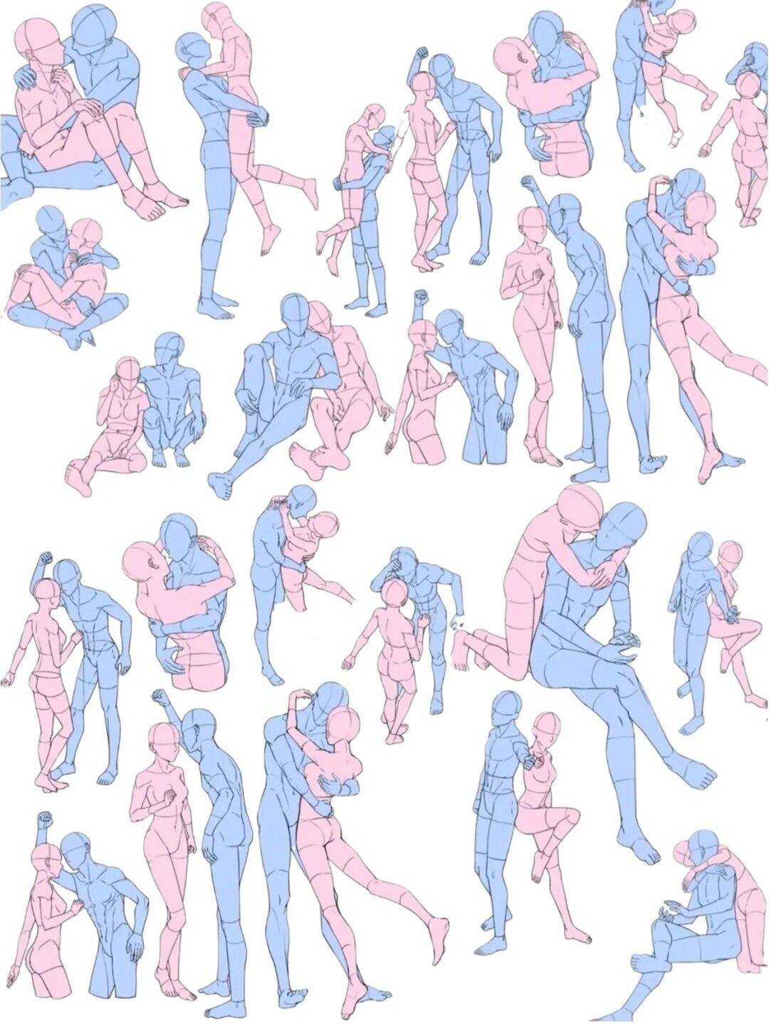 线条|动作|光影 赶紧对着自己磕的cp画起来～[偷笑] 更多素材小与都