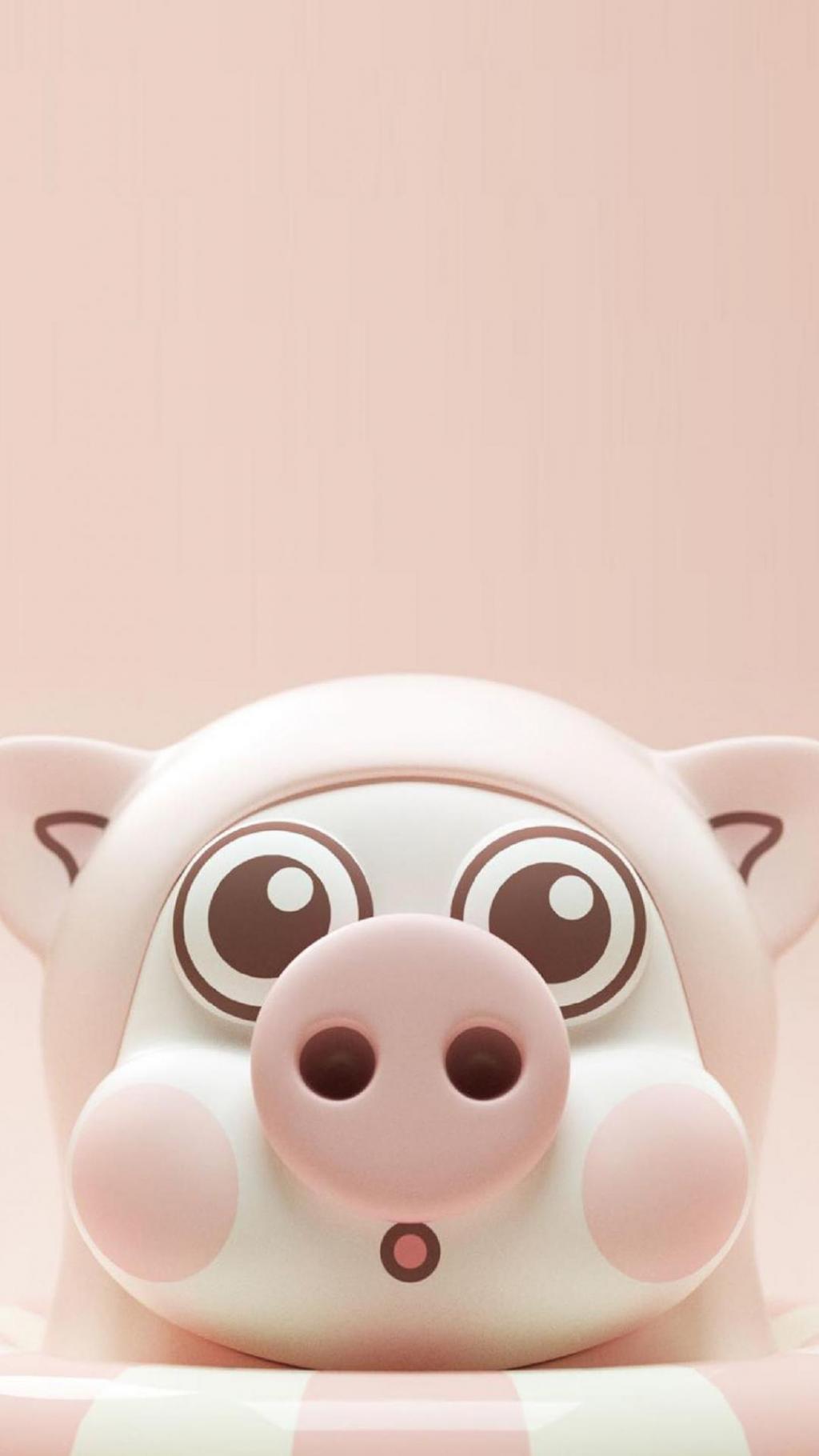 可爱的卡通猪俏皮呆萌写真