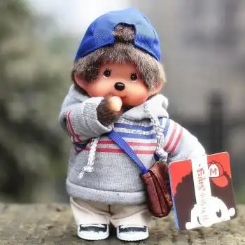 辉导 蒙奇奇公仔毛绒萌琪琪20cm可爱情侣吃奶嘴娃娃梦齐齐小号女生