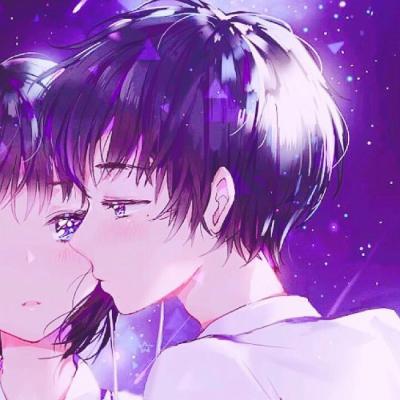 卡通情侣接吻头像:你的嘴真好看,特别适合说我爱你