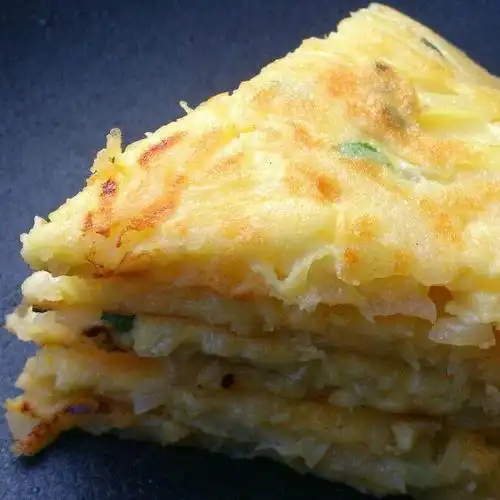 简单又好吃的主食点心葱香土豆糯米煎饼的食材和调料糯米粉100g鸡蛋2