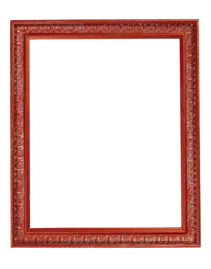 淡褐色复古相框-白色背景