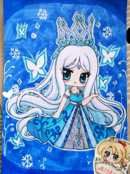 冰公主简笔画简单又漂亮怎么画 可爱儿童冰公主简笔画一步一步画法-素