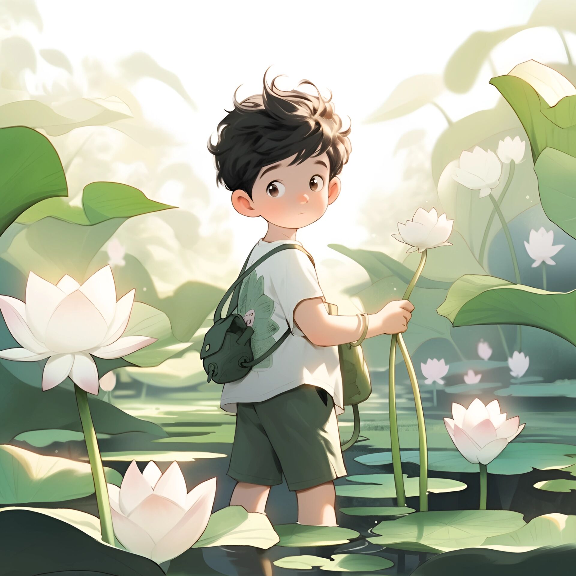 心平气荷,才能好运连连‖男生头像 渡生活的难,谢时光的暖,让喜欢的