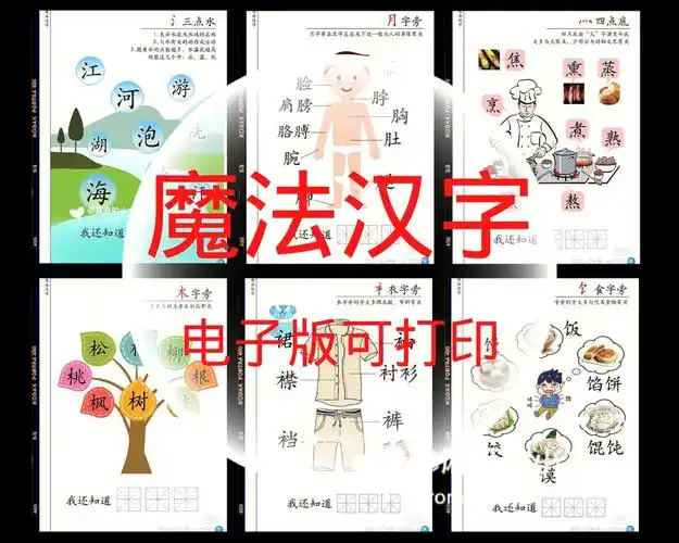 幼儿园一年级二年级识字教学魔法汉字